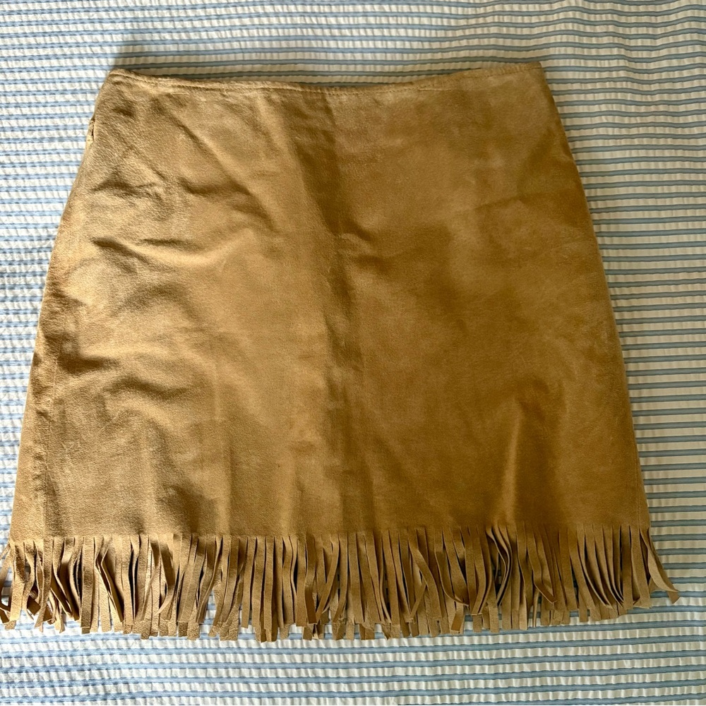 Vintage Ralph Lauren Western Suede Fringed Mini